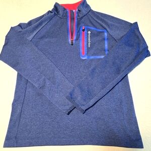 Vineyard Vines Performance 1/4 Zip Pullover Blue & Red Size XS